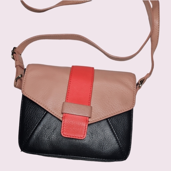 Halogen Crossbody Purse Peach Navy Blue - Picture 2 of 8